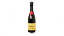 Schorpion ‘Noir’ extra brut bouteille de vin avec étiquette