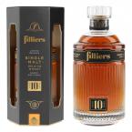 Filliers Whisky Single Malt 10 years bouteille en verre 70 cl et emballage