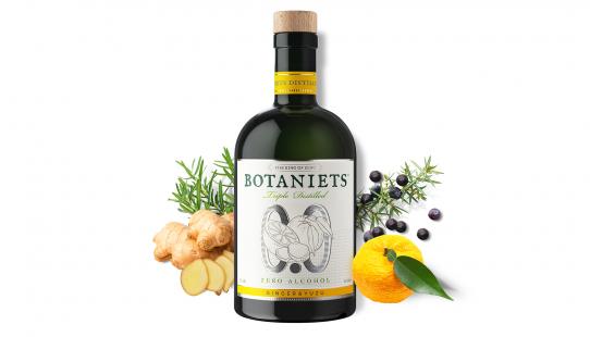 Botaniets Ginger Yuzu 0,0% Ingrediënten glazen fles van 50 cl