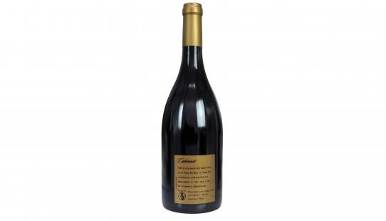 Château Bon Baron Cabernet etiket achterkant wijnfles