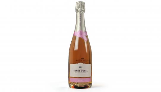 Chant d'Éole rosé brut wijnfles met etiket voorkant