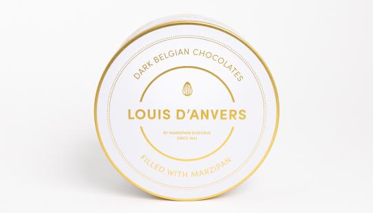 Louis d’Anvers Collector Box 20 pralines Box de collection en metal avec 20 pralines artisanales fourré à la pâte d’amande