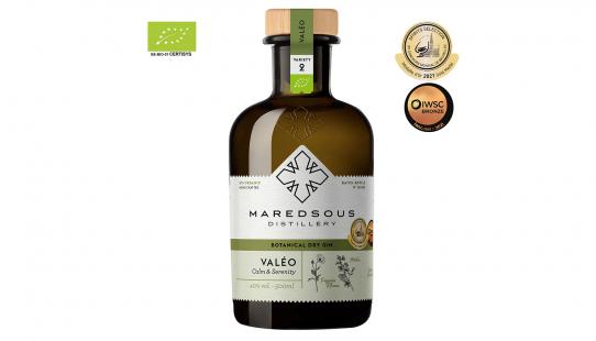 Abbaye de Maredsous Gin Valéo bouteille de gin en verre 500 ml