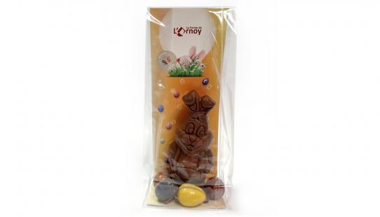 Paaszakje Extra Small zakje met een chocolade Paashaas aangevuld met kleine eitjes