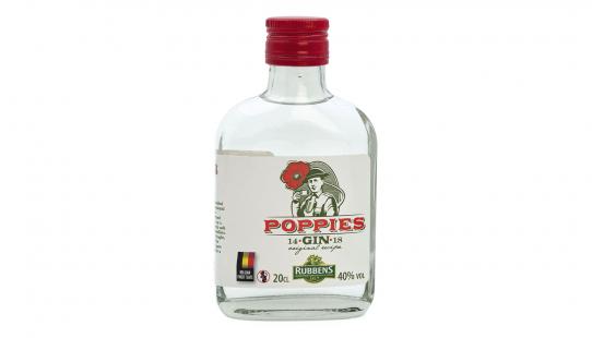 Rubbens Poppies Gin 20 cl glazen fles met metalen draaidop