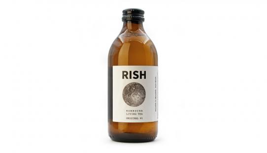 Rish Kombucha Original glazen fles 30 cl alcoholvrije gefermenteerde drank