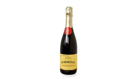 Schorpion ‘Or’ extra brut bouteille de vin avec étiquette