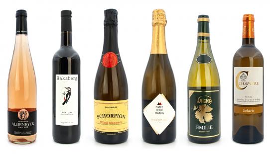 Beste Belgische Wijnen 2023 6 glazen flessen 75 cl
