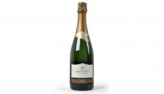 Chant d'Éole brut bouteille de vin avec étiquette