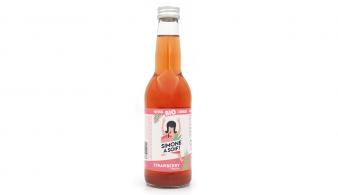 Simone a soif Strawberry & Melissa limonade glazen fles 33 cl 