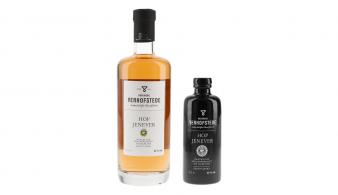 Brouwerij Verhofstede Hopjenever glazen fles 70 cl en kruik 20 cl