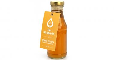 De Siroperie Gember-citroen glazen fles 240 ml