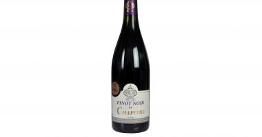 Pinot Noir Chapitre wijnfles met etiket voorkant