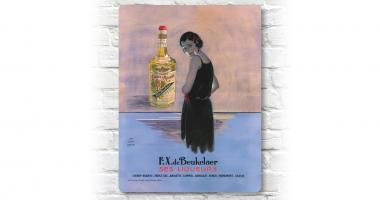 Muurbord ‘Elixir d’Anvers’ - Jaren 20 retro muurbord met authentiek Belgische affiche van Elixir d’Anvers in aluminium formaat 30 op 40 cm