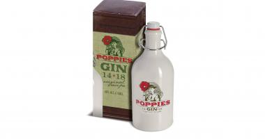 Rubbens Poppies Gin 50 cl kruik met beugelslot in geschenkdoos