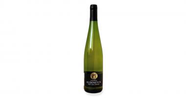 Pinot Gris barrique Aldeneyck wijnfles met etiket voorkant